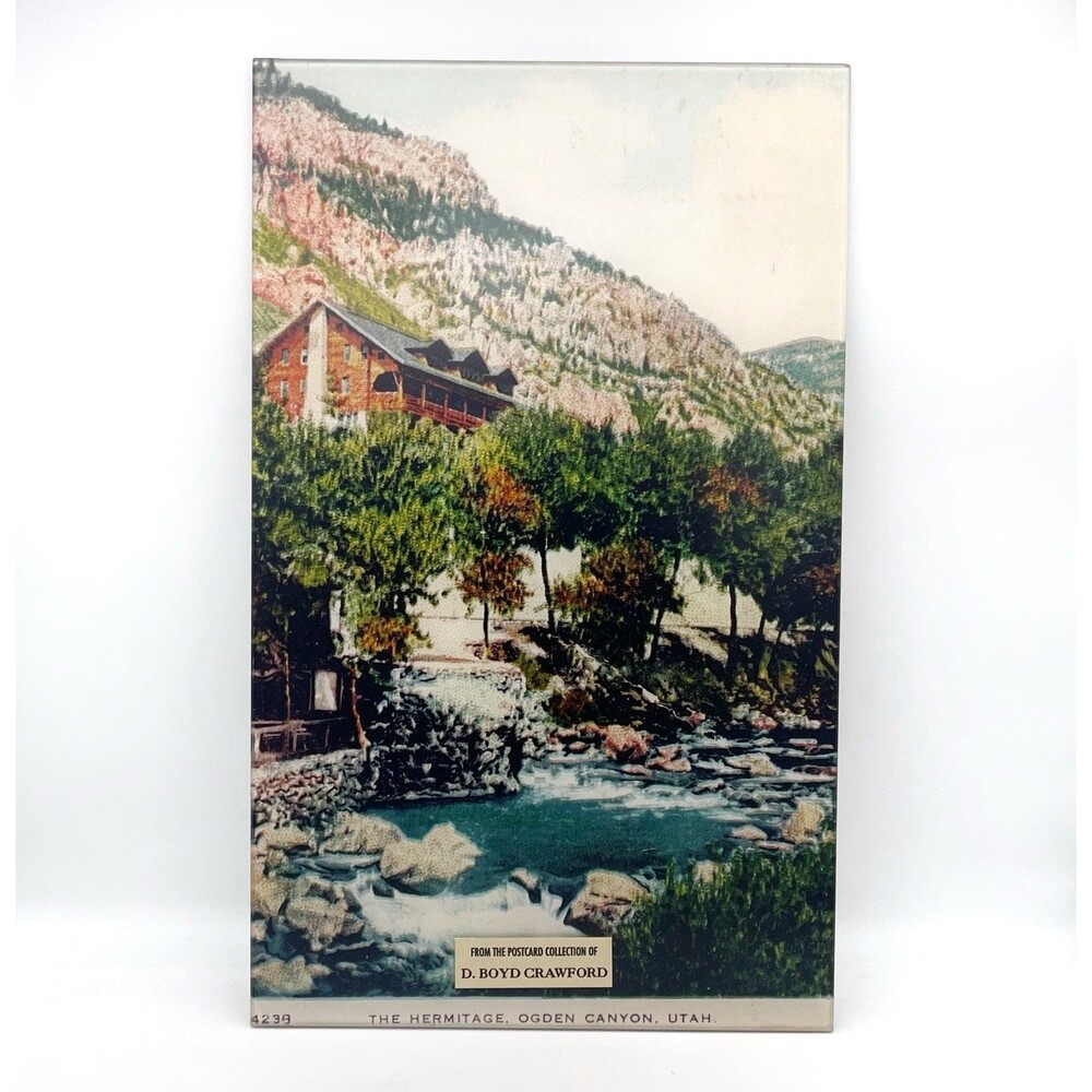 Vintage Ogden Utah The Hermitage Acrylic Display Postcard Print Matte Finish Art
